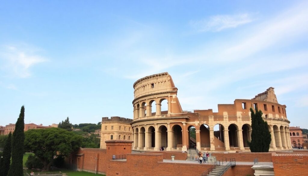 Древний Рим: прогулка по руинам Форума и Колизея - иллюстрация