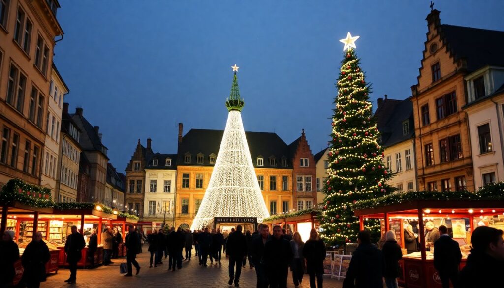 Лучшие города для рождественских ярмарок в Европе - иллюстрация