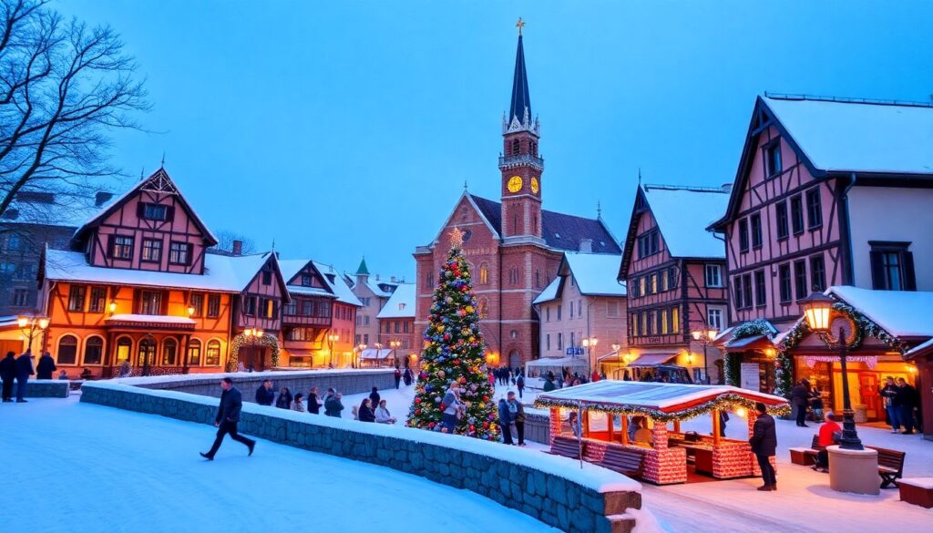 Лучшие города для рождественских ярмарок в Европе - иллюстрация