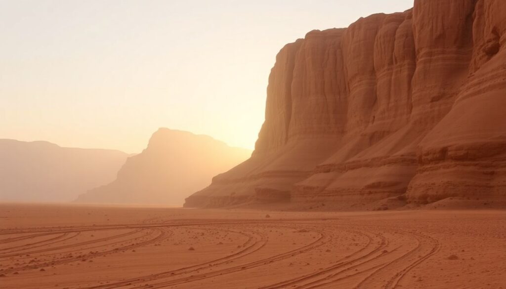пустыня Вади-Рам и Мертвое море - иллюстрация