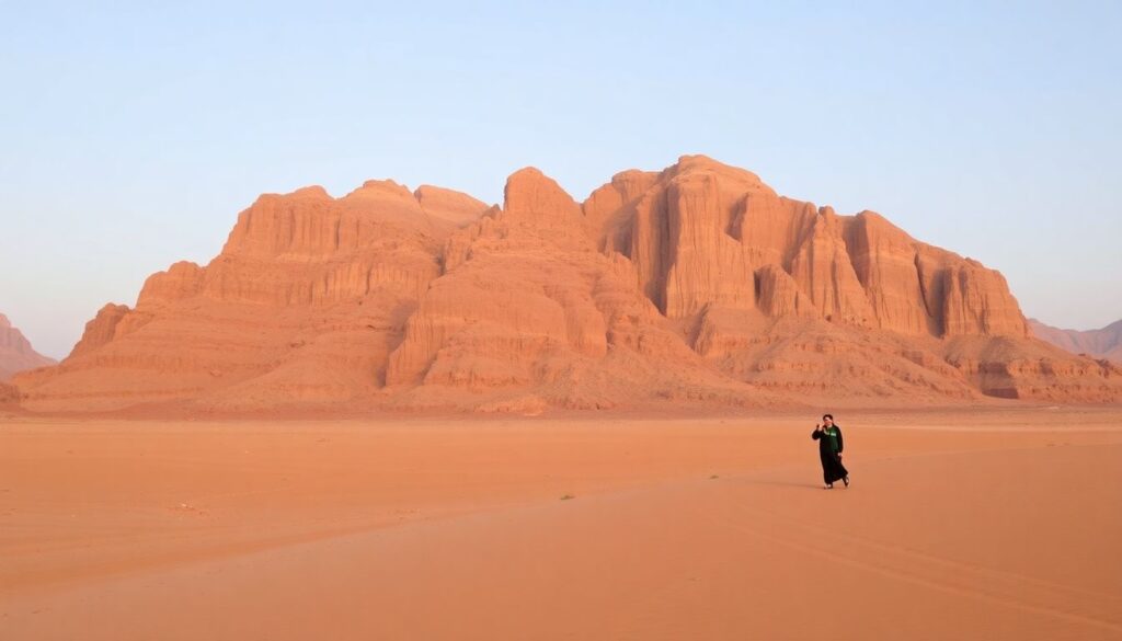 пустыня Вади-Рам и Мертвое море - иллюстрация
