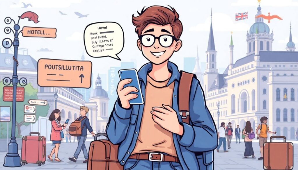 Как путешествовать без знания английского языка - иллюстрация