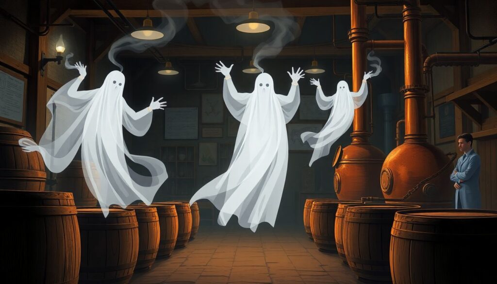 привидения и виски - иллюстрация