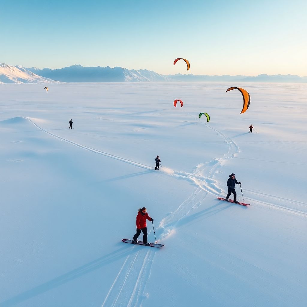 Зимний кайтинг: лучшие места для катания и активного отдыха зимой
