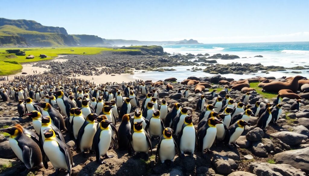 Лучшие места для наблюдения за морскими котиками и пингвинами - иллюстрация