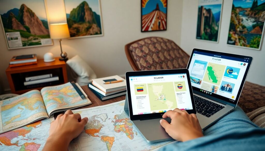 Путешествие в Эквадор: экватор - иллюстрация