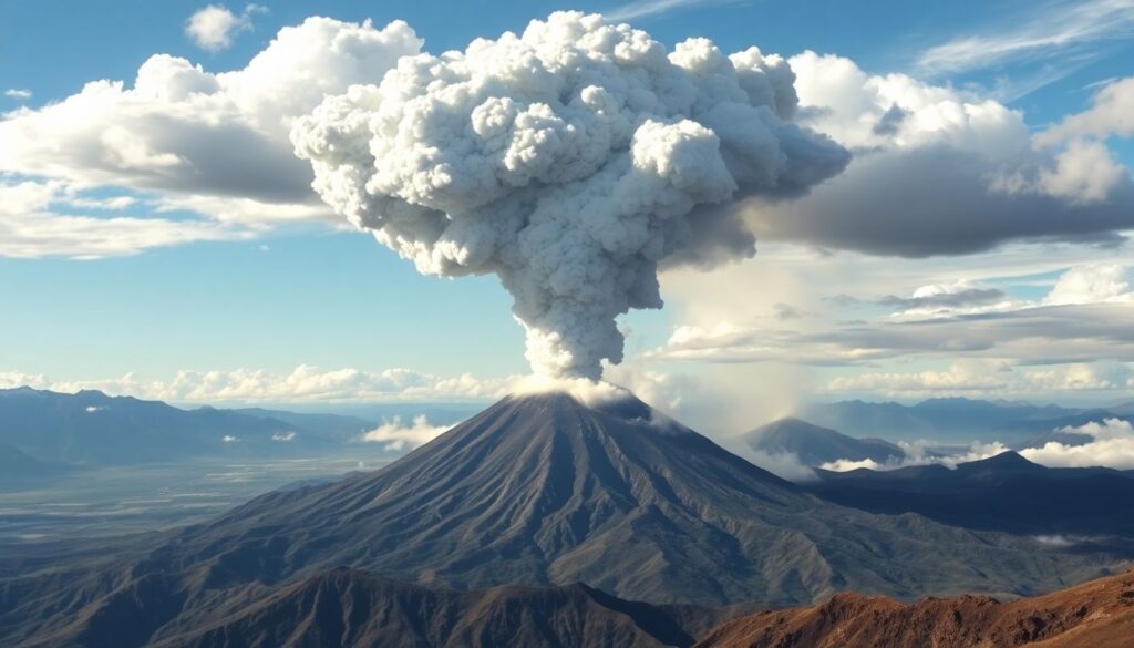 вулканы и Амазонка - иллюстрация