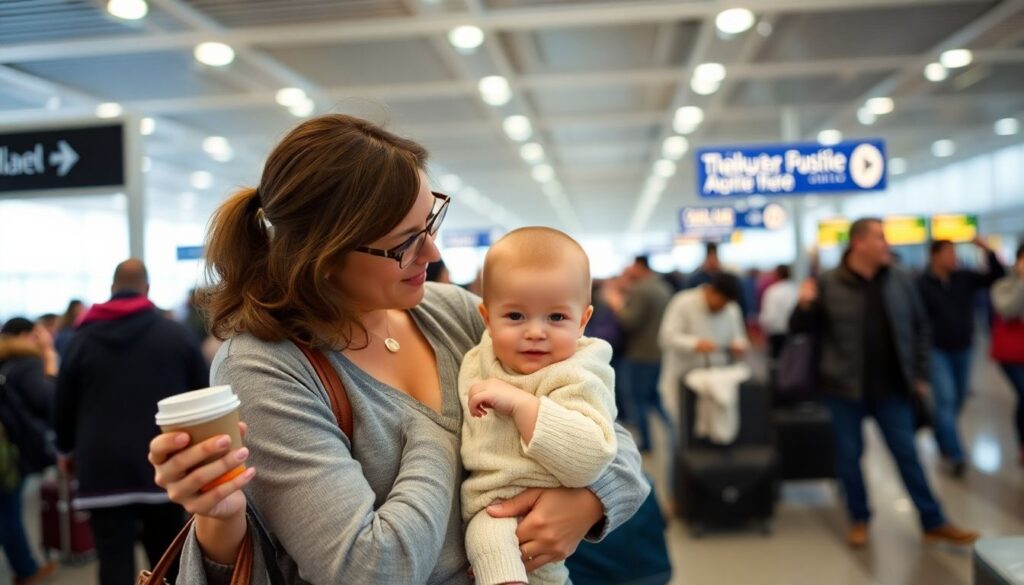 Как путешествовать с маленьким ребенком на самолете - иллюстрация