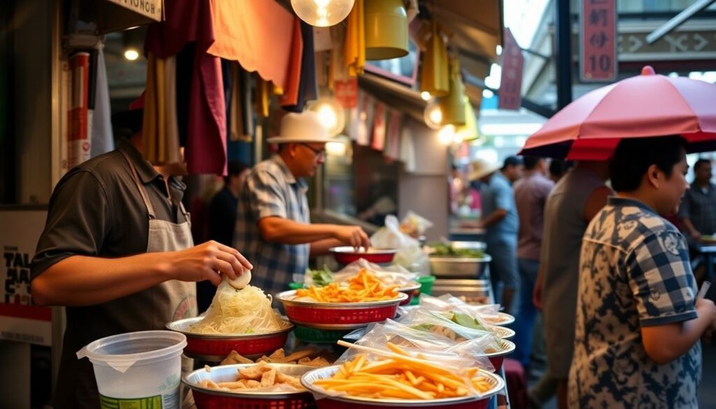 Искусство уличной еды: гид по рынкам Бангкока - иллюстрация