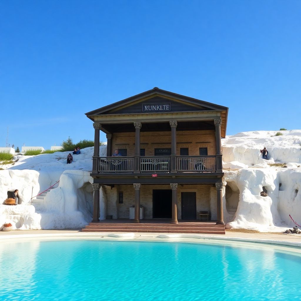 Памуккале в Турции — белоснежные травертины и купание в бассейне Клеопатры