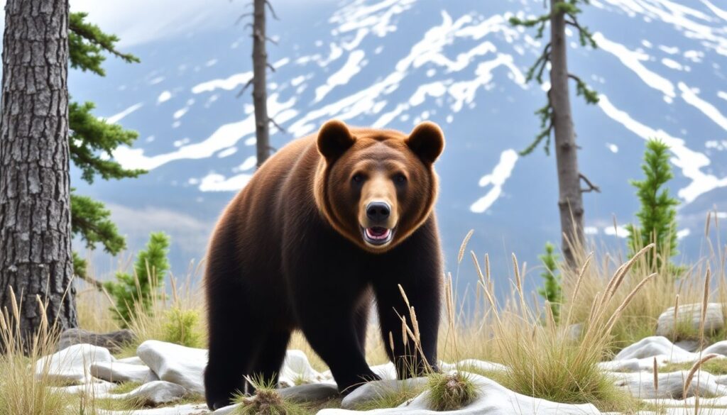 вулканы и медведи - иллюстрация