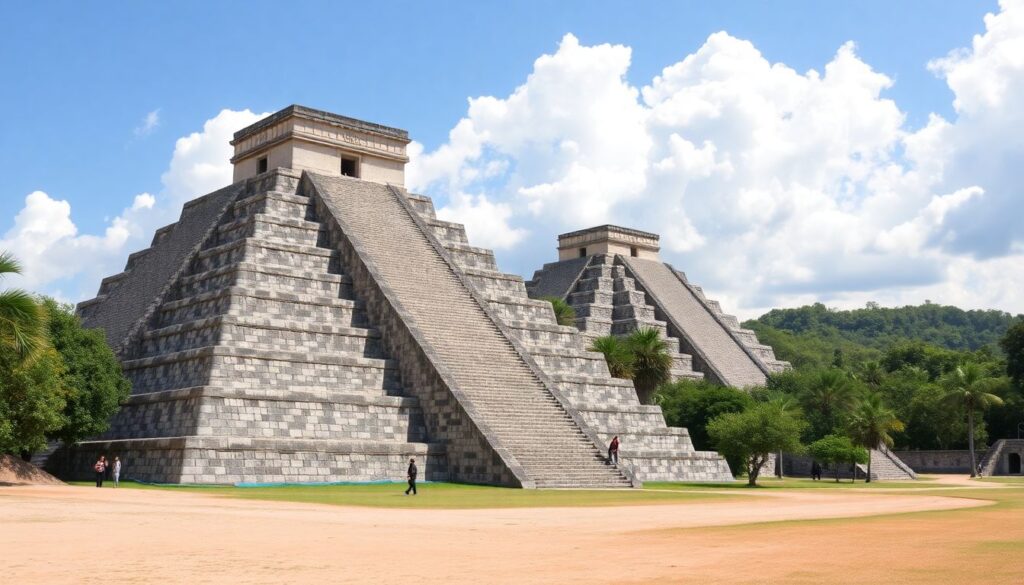 Путешествие по Мексике: пирамиды майя - иллюстрация