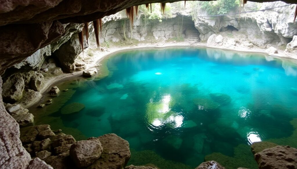 сеноты и карибские пляжи - иллюстрация