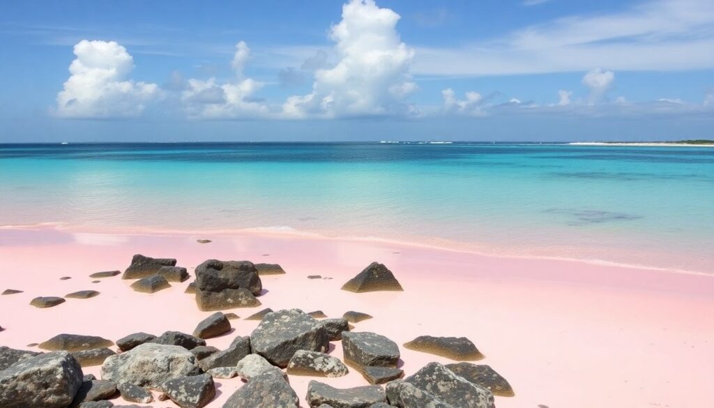 Самые необычные пляжи мира: розовые - иллюстрация