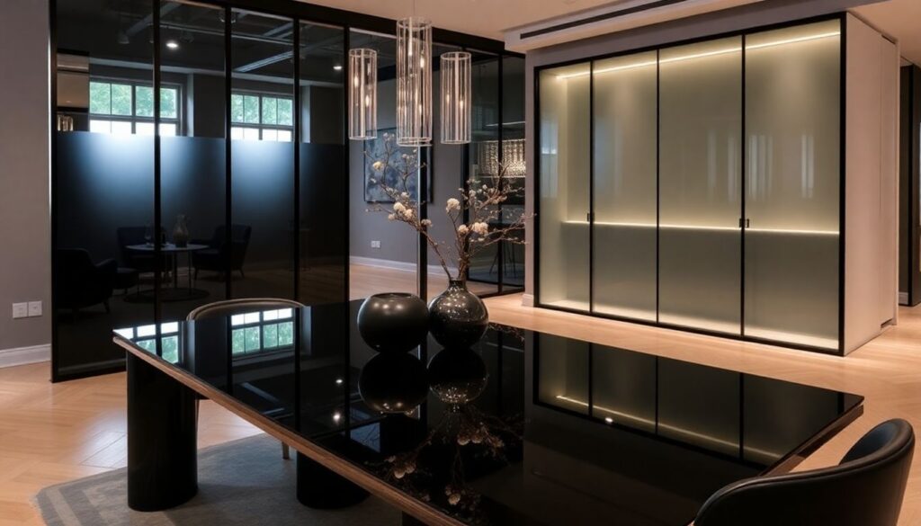 черные и стеклянные - иллюстрация