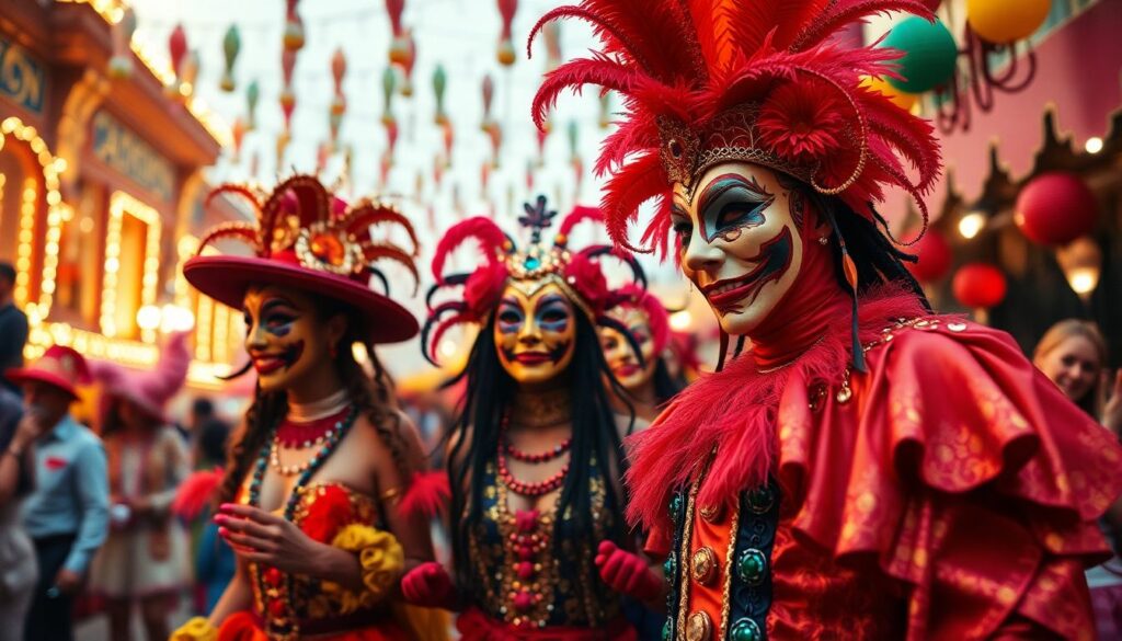 Самые известные карнавалы - иллюстрация