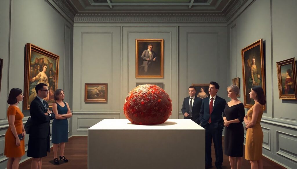 музеи и фрикадельки - иллюстрация