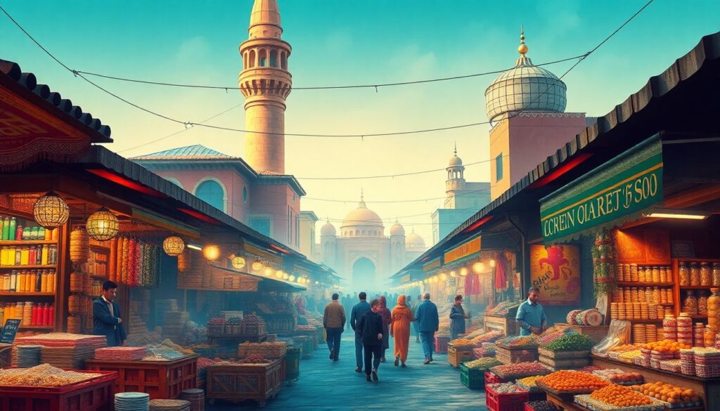 Традиционные рынки мира: от Гранд-базара до рынка в Марракеше - иллюстрация