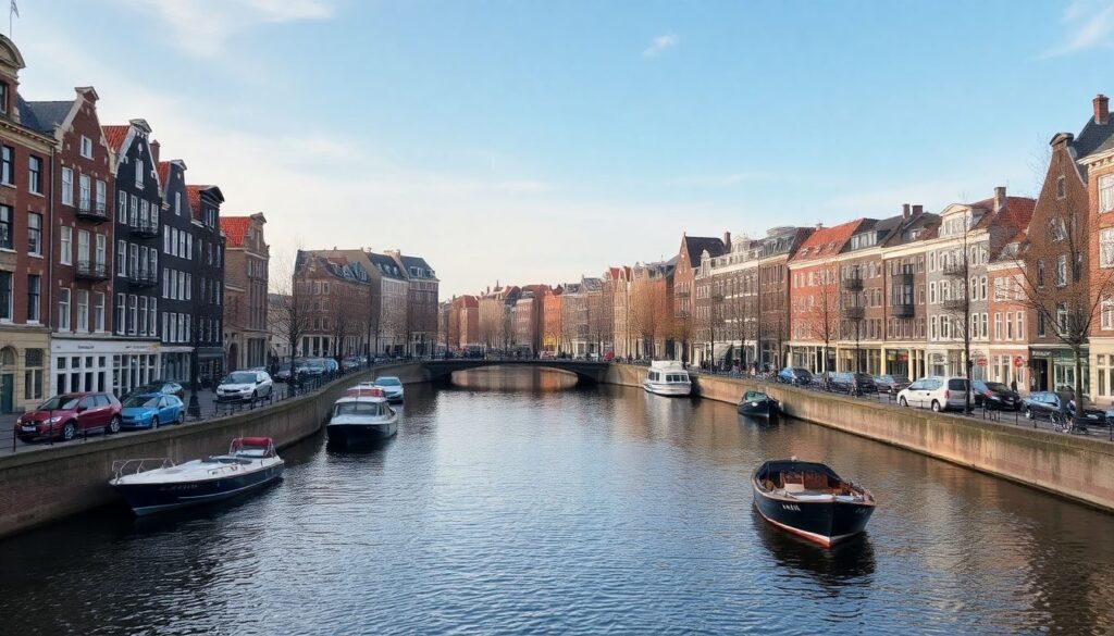 Амстердам: каналы - иллюстрация