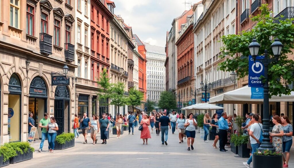 Самые красивые пешеходные улицы мира - иллюстрация