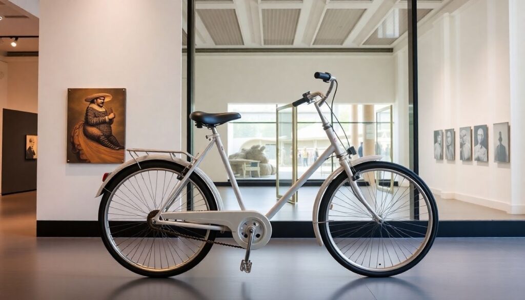 велосипеды и музеи - иллюстрация