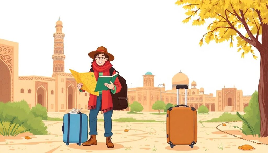 Путешествие по Шелковому пути в Узбекистане: Самарканд - иллюстрация