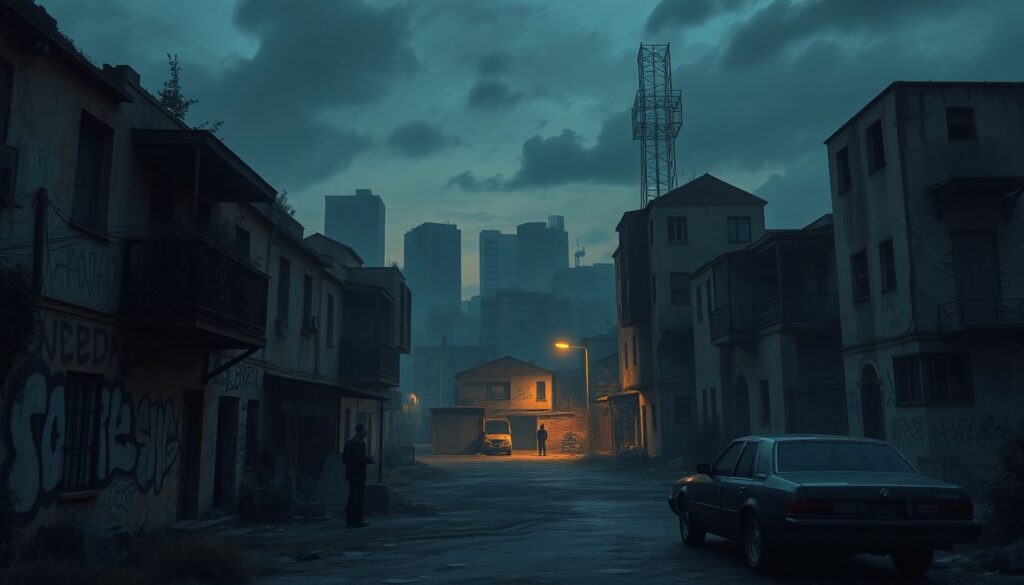 руины и мафия - иллюстрация