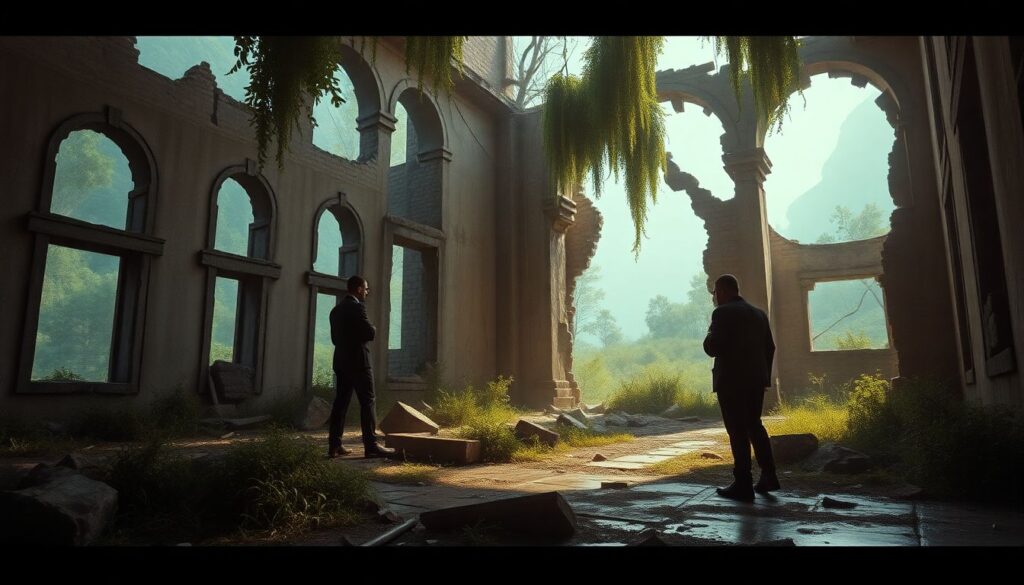 руины и мафия - иллюстрация