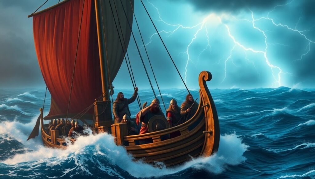 История викингов: путешествие по Скандинавии - иллюстрация