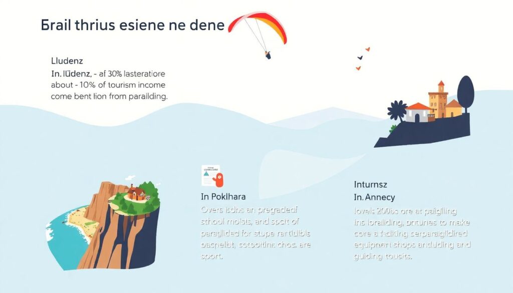 Лучшие места для полетов на параплане - иллюстрация