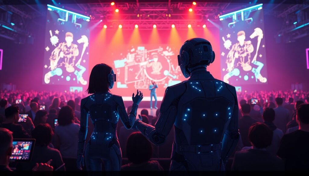 K-pop и футуристическая архитектура - иллюстрация