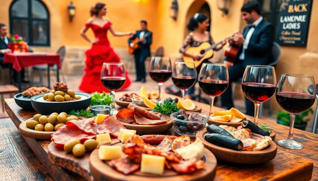 тапас и фламенко - иллюстрация