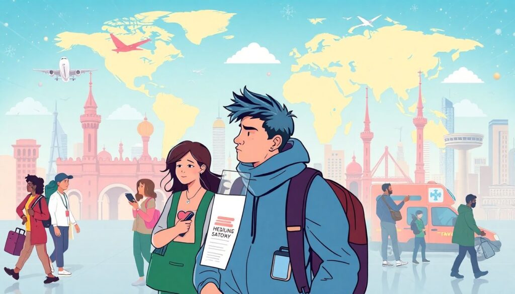 если заболел в другой стране - иллюстрация