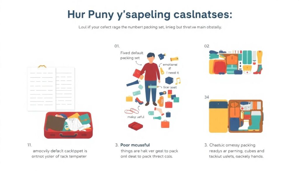 Как научиться быстро паковать и распаковывать чемодан - иллюстрация