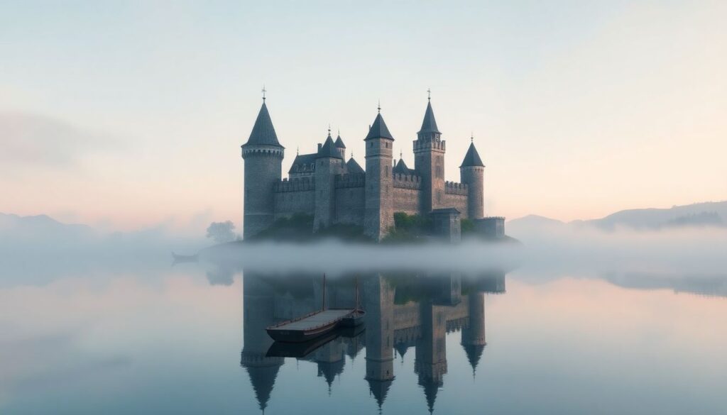 Самые красивые замки на воде - иллюстрация