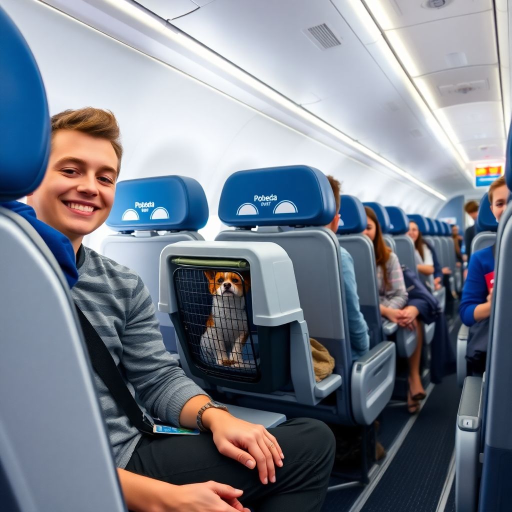 Победа запустила услугу «Питомец на кресле» для перелетов с животными