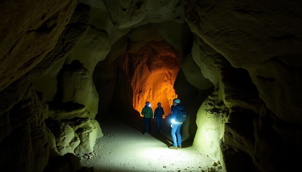 Лучшие места для спелеологии (исследования пещер) - иллюстрация
