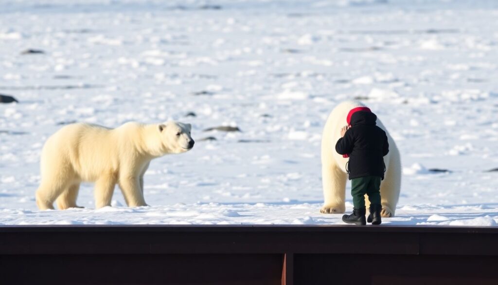 Лучшие места для наблюдения за белыми медведями - иллюстрация