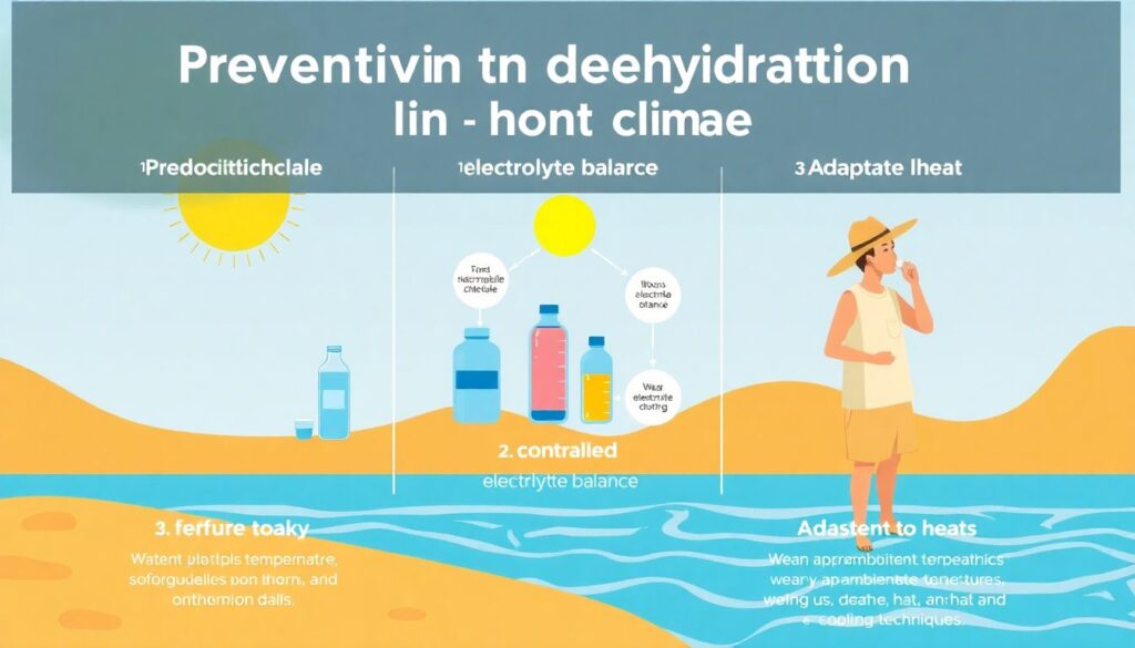 Как избежать обезвоживания в жарком климате - иллюстрация