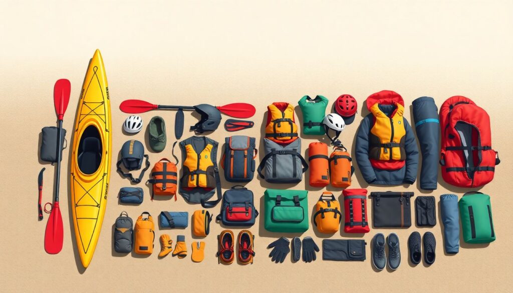 Лучшие места для каякинга и гребли на каноэ - иллюстрация