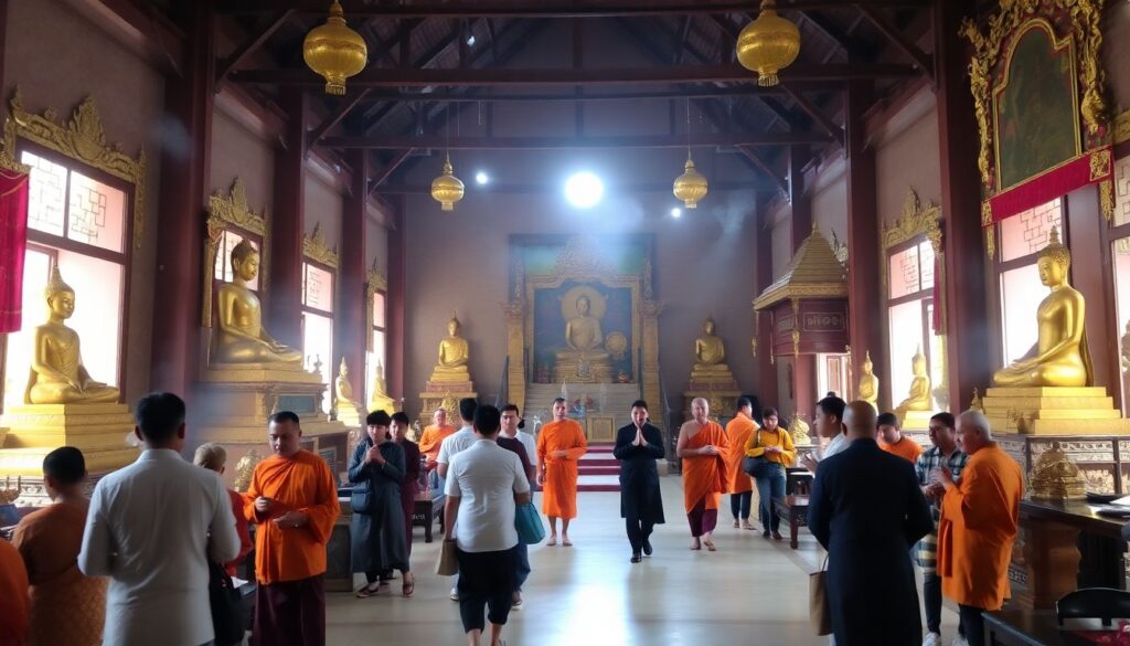 Как правильно вести себя в буддийском храме - иллюстрация