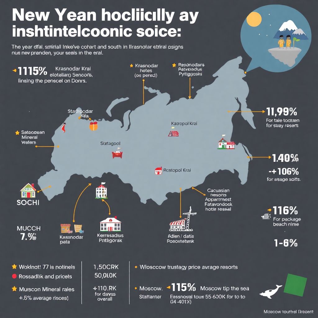 Новогодние туры на юг России: цены 2025 на Краснодарский край и Кавминводы