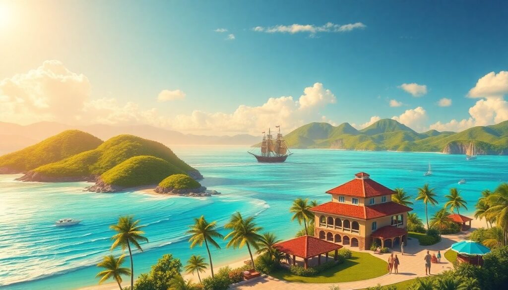 История пиратства Карибского моря: путешествие на Ямайку и Багамы - иллюстрация