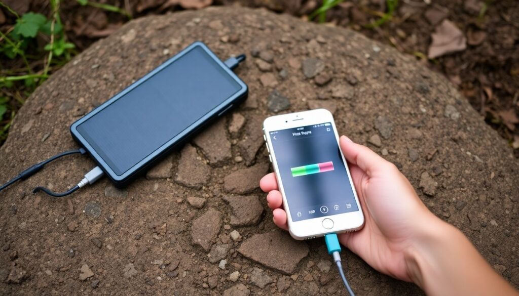 Как сохранить заряд телефона в долгом походе - иллюстрация