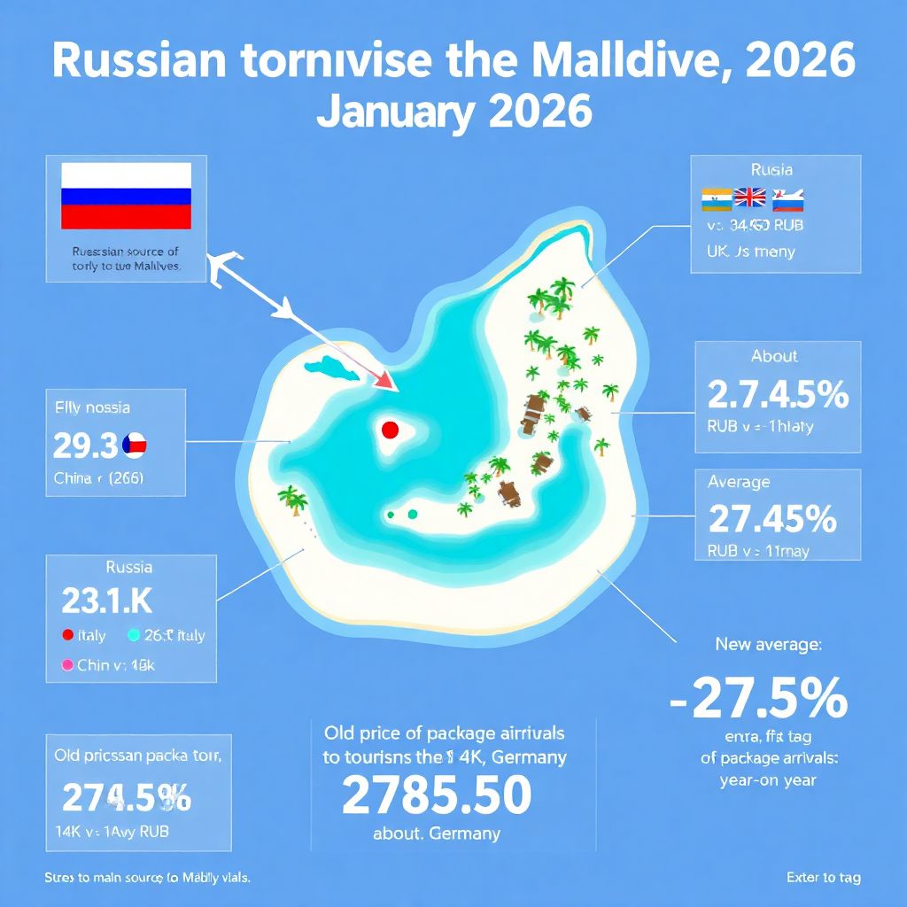 Россия стала главным поставщиком туристов на Мальдивы в январе 2026 года
