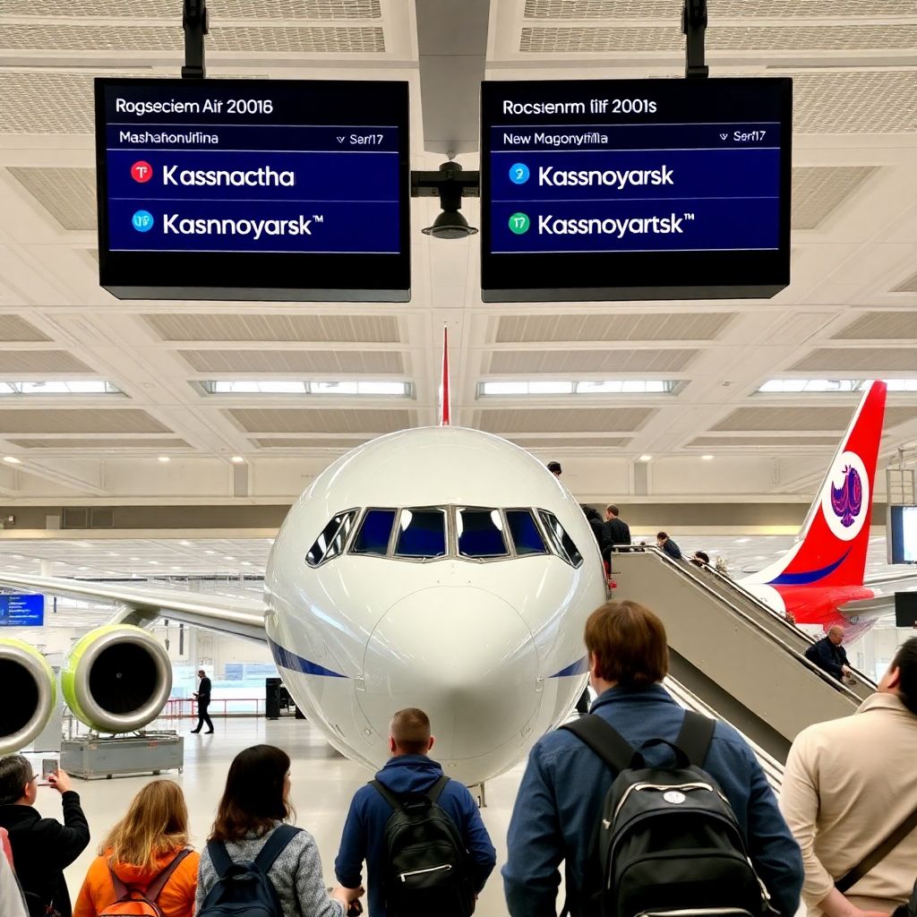 Авиабилеты Махачкала Красноярск: авиакомпания Россия увеличит рейсы до 4 в неделю